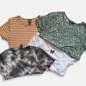 Bundle of 4 Women’s/Juniors Short Sleeve Baby Tees